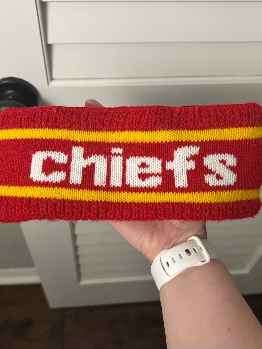 VTG Red and yellow Chiefs knitted headband